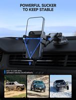 Support de chargeur de voiture sans fil en gros, 15W à serrage automatique 3-en-1, pour pare-brise, tableau de bord et grille d'aération, logo personnalisé pour tous les smartphones
