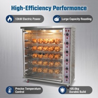Four à rôtir électrique commercial pour poulet et canard, en acier inoxydable, grande capacité, barbecue électrique, rôtissoire électrique