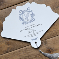 Ensemble d'invitations de mariage vintage personnalisées avec impression Vanille, logo personnalisé, RSVP, menu, cartes de vœux imprimées en typographie, éventail