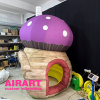 Tente de champignon gonflable, tente de pub gonflable de camping en plein air pour les enfants, maison de champignon gonflable personnalisée diversifiée pour l'affichage