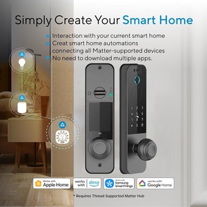 Cerradura Inteligente para Puerta con Cerrojo American Standard, Compatible con Matter, Apple Home Kit, Alexa, Huella Digital, TTlock, para Puerta Principal - Product Image 3