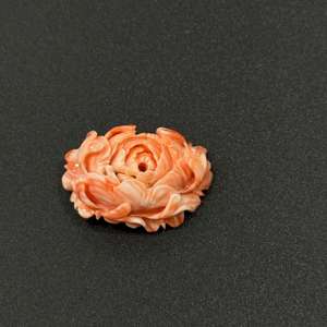Talla antigua de piedra preciosa de Coral Natural, pieza coleccionable, piedra preciosa tallada Floral, piedra preciosa de Coral suelta - Product Image 3