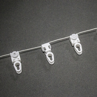 Glissière de rideau pliable en plastique 5,4 cm, 6 cm, 8 cm avec design en forme de S pour accessoires de rail et de tringle