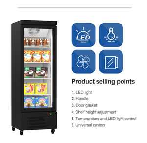 Vetrina Espositiva Verticale Monotemperatura Antiappannamento per Gelati e Alimenti Congelati da Supermercato - Product Image 2