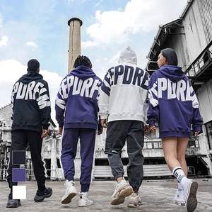 Yingling เสื้อสเวตเตอร์สวมหัวมีฮู้ดสำหรับผู้ชาย, เสื้อมีฮู้ดผ้าคอตตอนพิมพ์ลายไหล่โอเวอร์ไซส์ - Product Image 4