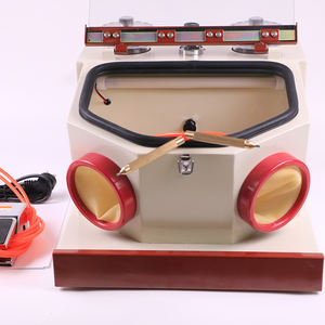 Sabbiatrice Dentale a Due Penne + Due Serbatoi con Luce LED e Ampia Finestra di Visualizzazione, Macchina per Sabbiatura con Controllo a Pedale - Product Image 1