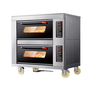 Four à pain électrique en acier de haute qualité, 2 niveaux, 2 plateaux, pour <span class=keywords><strong>boulangerie</strong></span>, four à pizza, équipement de cuisine commercial - Product Image 1