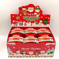 Jouet anti-stress souple en TPR en forme de boulette de Noël, jouet sensoriel à presser, boîte mystère surprise, cadeau pour enfant et adulte, vente en gros