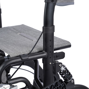 Scooter de movilidad Qinda Walking Aid QZ-6007 gris para personas mayores con función de empuje y asiento. - Product Image 3