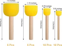 Ensemble de 30 éponges rondes pour peinture, éponges rondes pour peinture acrylique, outils de peinture pour enfants (4 tailles)