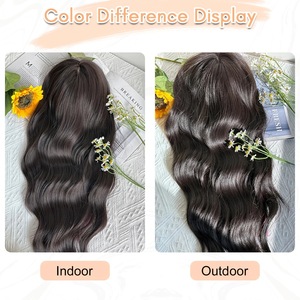 Extensiones de Cabello con Clip de 22 Pulgadas para Mujer, Postizo de Cabello Sintético para Cabello Fino, Aumenta el Volumen, Aspecto Natural - Product Image 4