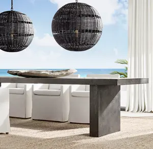 Juego de Comedor de Lujo de Diseño Industrial Moderno Sassanid OEM, Mesa de Comedor Rectangular Encerada <span class=keywords><strong>Cabrera</strong></span> - Product Image 1