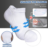 Calcetines Blanco antidérapant athlétique absorbant l'humidité cheville Coolmax Sport chaussettes hommes blanc Polyester chaussettes chaussettes personnalisées automne