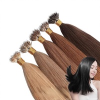 Extensions de cheveux 100% Remy en cheveux humains, extensions à pointe en I, extensions à micro-perles en kératine, extensions de cheveux invisibles sans couture pour salon