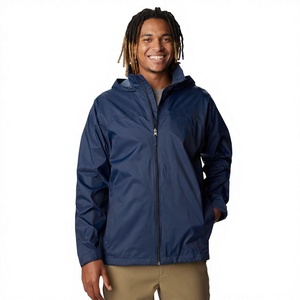 Veste de moto imperméable et coupe-vent pour hommes, avec logo personnalisé, col montant en toile, pour la livraison de nourriture à vélo, réfléchissante - Product Image 1