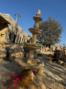 Modern Hand Carved Large <b>Outdoor</b> Garden Marble Water <b>Fountain</b> Villa Decorative <b>Fountains</b> Natural Sandstone Water Flow <b>Outdoor</b> - Product Image 3