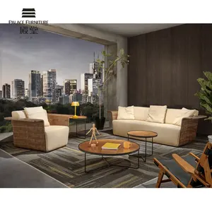 Modern Design Office Sofa Furniture Manufacturer Business Combination Ceo Reception Waiting Room Leather Sofa Set