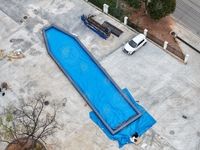 Ponton gonflable de taille personnalisée stable, quai sec flottant, surface antidérapante/résistante aux rayures, quais secs flottants à vendre