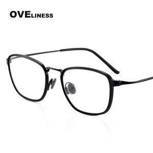 Gafas cuadradas ópticas de aleación para hombre, montura para gafas, patillas flexibles, IP, galvanoplastia - Product Image 4