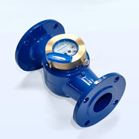 Meter Air Digital Multi-Jet Flanged Kuningan DN15 DN150 Bersertifikasi OEM IP68 ISO CE, Laju Alir 40m/h, Garansi 1 Tahun, Shandong