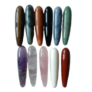 Baguettes de massage en pierre de cristal, baguettes naturelles assorties en cristal, quartz rose, godemiché pour le corps, pièces