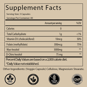 Cápsulas de Mioinositol y D-Chiroinositol OEM/ODM de Venta Caliente con Vitamina D3, Folato, Relación 40:1, Equilibrio Hormonal y Apoyo Ovárico - Product Image 2