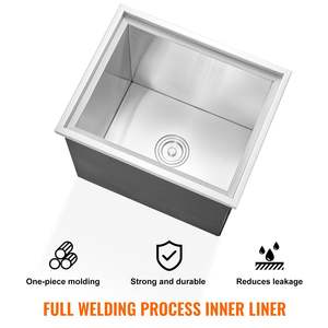 Comercial de acero inoxidable 40 Qt Drop Ice Chest Cooler 21 \ "L X 17 \" W X 18 \ "H Cocina al aire libre Cubo de hielo Tubo de drenaje Tapón de drenaje para - Product Image 4