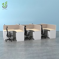 Postes de travail modulaires en L IULTRA modernes, réglables en hauteur, ergonomiques, écologiques et durables