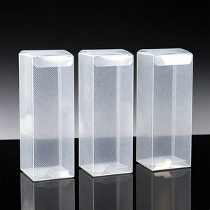 Eco-Friendly Recycled PP PVC PET Folding <b>Box</b>, Frosted Crossgrain PP Transparent Square Cube <b>Plastic</b> Packaging For Shoes - Product Image 5