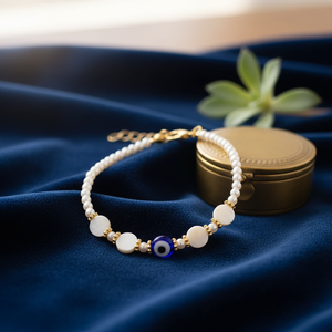Elegante pulsera y brazalete de perlas de cristal Categoría de producto premium - Product Image 3