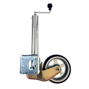 Soporte <span class=keywords><strong>Plegable</strong></span> para <span class=keywords><strong>Remolque</strong></span> de Alta Resistencia con Ruedas de Acero Galvanizado de 20 cm de Elevación Giratorio para Remolques y Campers - Product Image 1