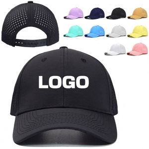 Casquette de golf style sportif à séchage rapide, perforée en maille, personnalisable, avec patch PVC et broderie, pour la vente en gros - Product Image 1