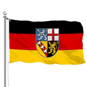 Drapeau du Saarland en polyester de qualité supérieure, 3x5 pieds, imprimé, pour places publiques, protection UV, affichage en extérieur - Product Image 1