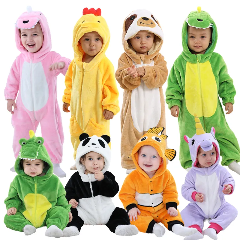 TONWHAR Costumes pour bébés animaux Combinaison pour enfants Costumes pour bébés dinosaures Grenouillères pour bébés Cartoon