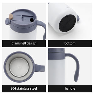 OKADI-vaso aislado de café de acero inoxidable, vaso con mango personalizado, 350ml/500ml - Product Image 6