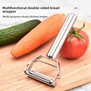 Wholesale Manual Double-Sided Peeler Multifunction Grater Julienne <b>Vegetable</b> <b>Fruit</b> Stainless Steel Potato Slicer Shredder - Product Image 6