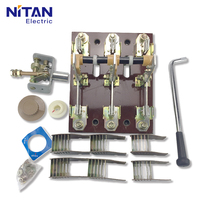 Interruptor de cuchillo de doble tiro trifásico 3P, interruptor de disyuntor de cobre de transferencia de energía dual de 230V, 1/31, 2/31