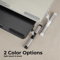 Support pliable pour ordinateur portable, table réglable en hauteur sur 5 niveaux 37 °   Plateau de lit inclinable pour poste de travail à domicile