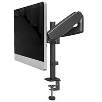 Hotselling nieuwe aluminium bureaustandaard met lange arm en dubbele gasveer voor laptops