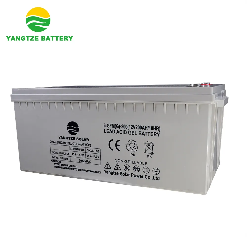 Battery 200ah 12v Yangtze 2020 Free Shipping Top Sale Solar Gel Battery 12v 200ah