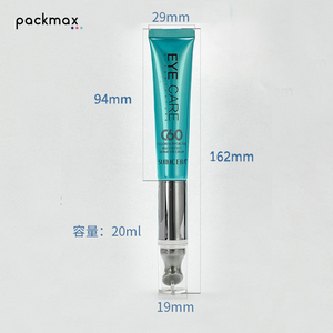 Tube de crème pour les yeux personnalisé de 20 ml avec masseur, applicateur de sérum cosmétique, emballage en tube PE antioxydant - Product Image 3