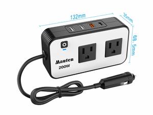 JYD 200W PD20w + QC3.0 USB Chargeur de téléphone Multifonctionnel Conversion Chargeur de voiture 200W Car <span class=keywords><strong>Inverter</strong></span> - Product Image 3