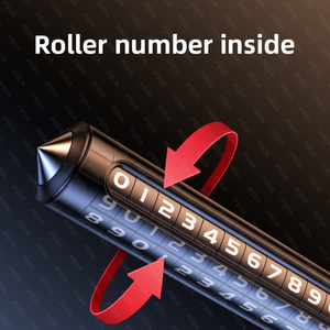 Plaque de stationnement temporaire pour voiture Numéro de voiture Rotation Stop Universel Portable Métal Auto Téléphone Avec Fenêtre Cassée Fonction Accessoires - Product Image 3