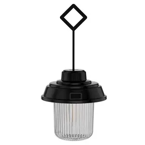 Lanterne LED portable rechargeable pour camping en plein air lampe résistante à l'eau lumière alimentée par batterie Dimmable