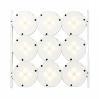 Assemblage de circuits imprimés (MCPCB) en aluminium à LED à haute conductivité thermique, finition de surface HASL, épaisseur de cuivre 15-35 µm, pour feux clignotants, modèle HL80006