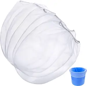 Paint Strainer White Fine Mesh Disposable Bag Filters with Elastic Top Opening - 5 Gallon Bucket Size for Use with Paint Guns an