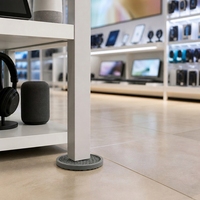Patins de protection antidérapants en caoutchouc gris alvéolé pour pieds de meubles et présentoirs, fabriqués en Chine, emballage postal