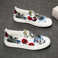 Vente chaude personnalisée dernière impression semelle en caoutchouc confortable marche toile baskets chaussures