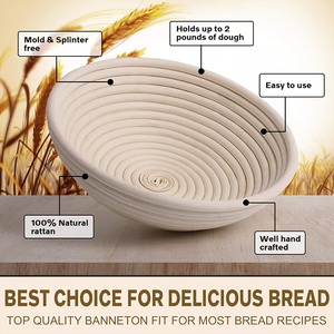 Nhà Máy Bán buôn Vòng sourdough Starter Kit chất lượng tốt mây Banneton Bánh Mì Chống Basket Set - Product Image 3
