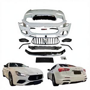 Kit de carrocería de PP de alta calidad YICKU para Maserati Ghibli 2014-2021 actualización GTS parachoques delantero parachoques trasero fibra de carbono Tuyere labio delantero - Product Image 1